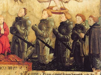 Kniende Ritter (Detail)